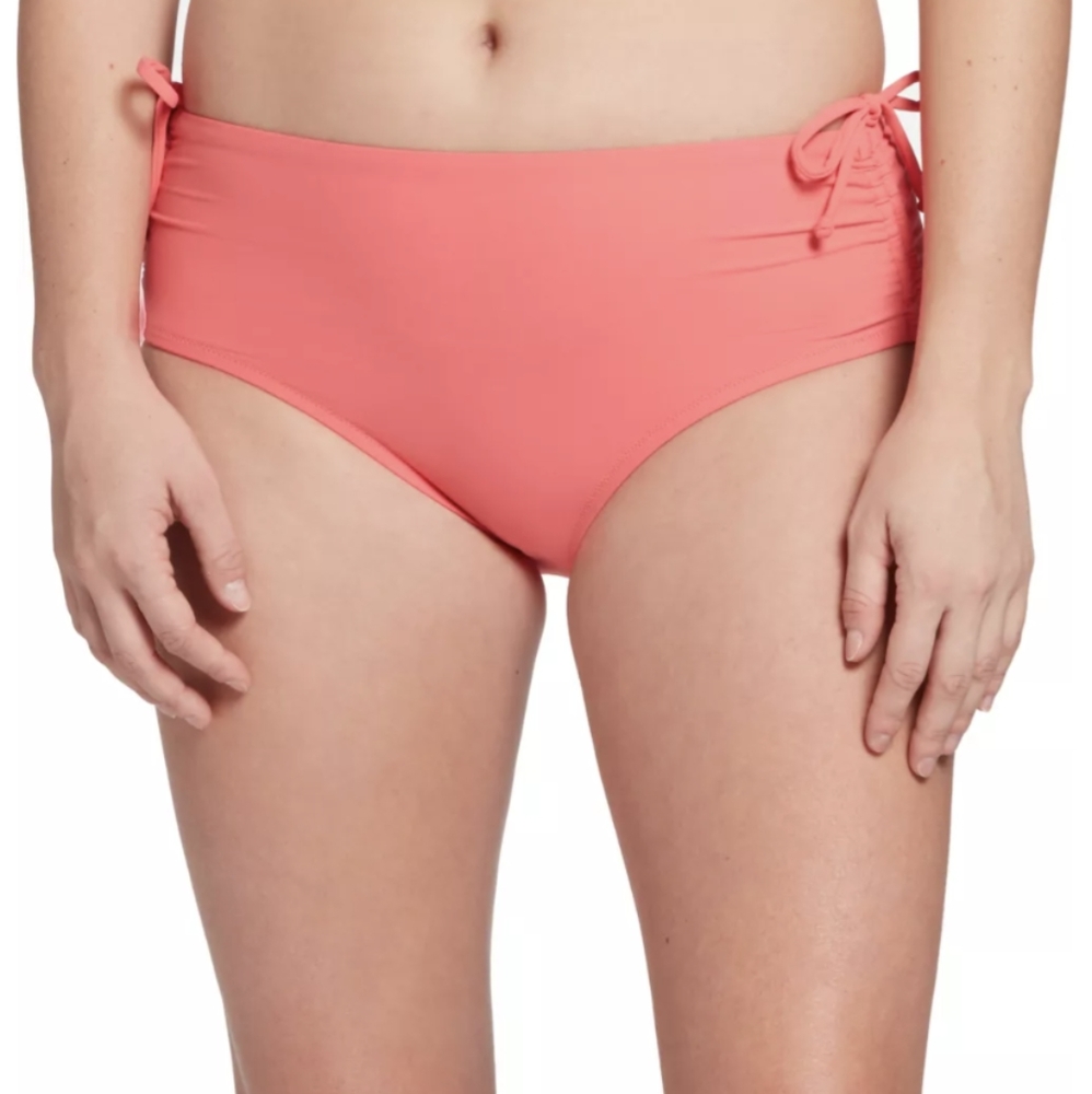 CALIA Ruched Charisma Coral Swim Bikini Bottoms